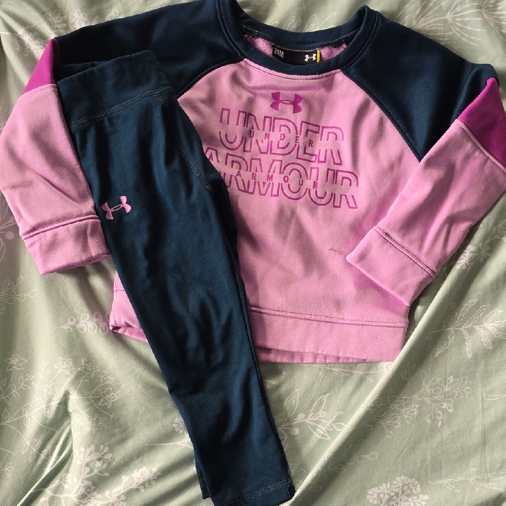 Under Armour Pink and Navy Kids' Set
